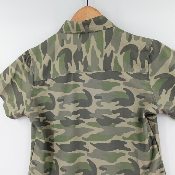 DIXXON Freebird Shirt Mens Small Green Camo Button-Up Party Versatile Comfort - Picture 7 of 14